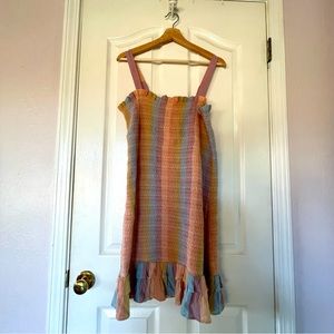 Scrunchy Pastel Striped Dress